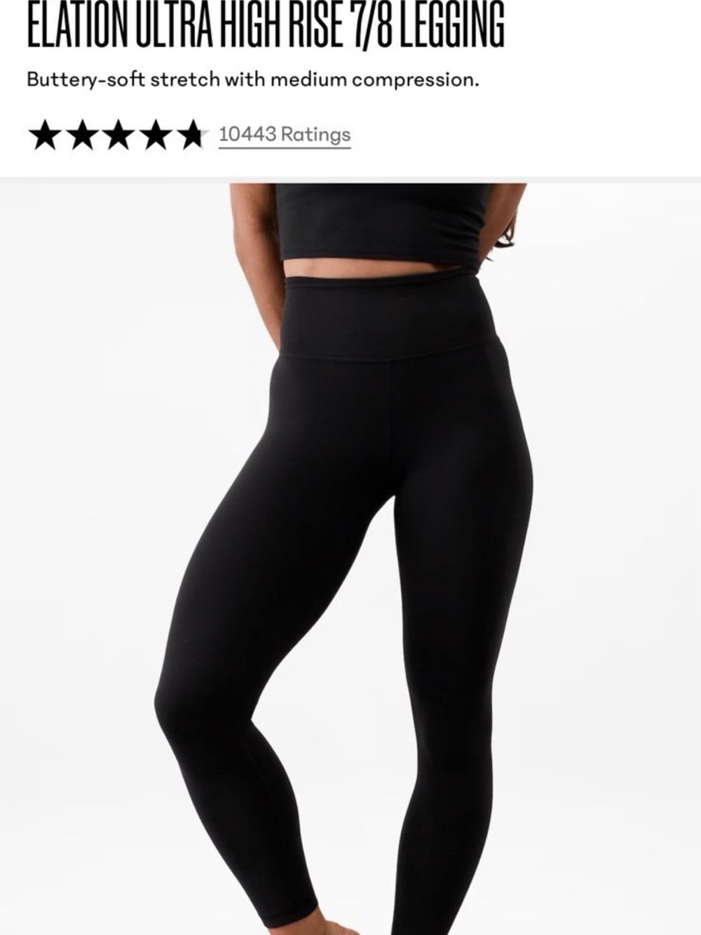High-Rise Black Women's Leggings